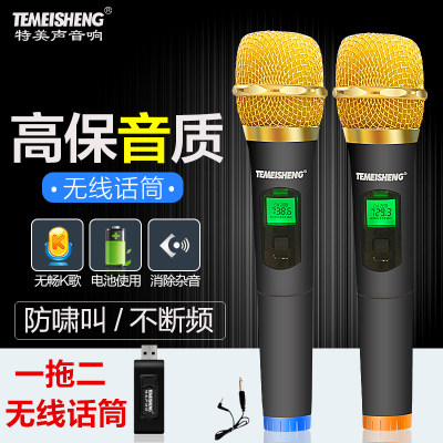 Temetics soundtrack Original Bluetooth speaker outdoor sound handheld microphone Wireless microphone Singing Home Almighty tug 2 U Duank songs special children officiate the Karaoke stage performance universal