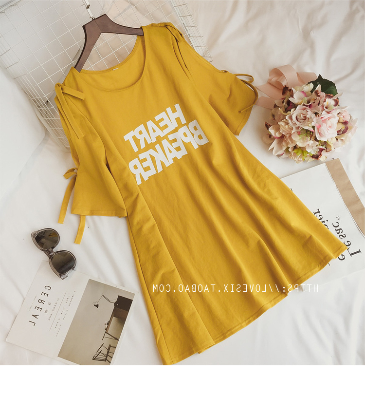 17 Hàn Quốc phiên bản của thai sản dress mùa hè cotton thai sản dress loose strapless phần dài nửa tay áo váy mùa hè váy