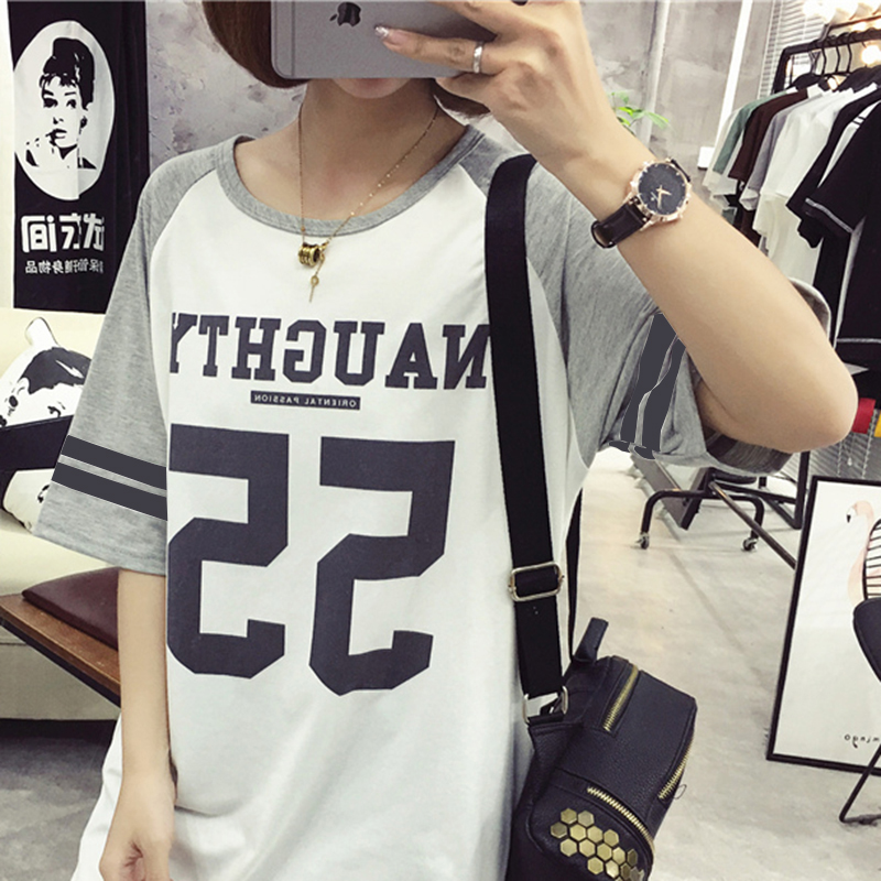 Mùa hè mới thai sản váy ngắn tay cotton dễ thương phim hoạt hình in dài lỏng T-Shirt của phụ nữ áo triều thời trang