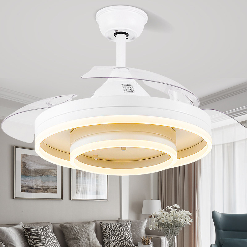 Modern simple living room invisible ceiling fan lamp dining room dining room ceiling fan lamp Nordic style home with electric fan chandelier