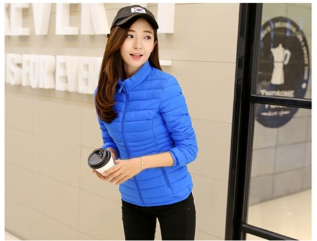 Chất liệu cotton nhỏ nữ ngắn phần mỏng phiên bản Hàn Quốc của chiếc áo khoác mỏng tự nhiên mùa đông mỏng manh thời trang mới cotton 2018 mới áo ấm phao nữ