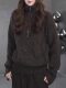 Retro high-end brown high-neck half-zip sweater for women 2025 autumn and winter new fashion loose simple sweater