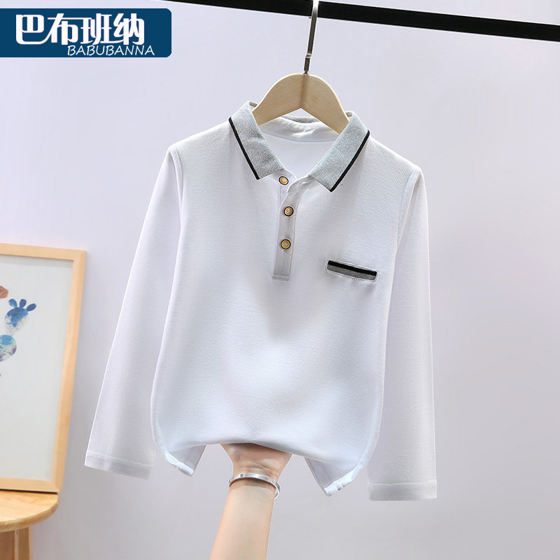Boy T - shirt autumn 2022 new children's leisure POLO shirt in the big boy's handsome tops