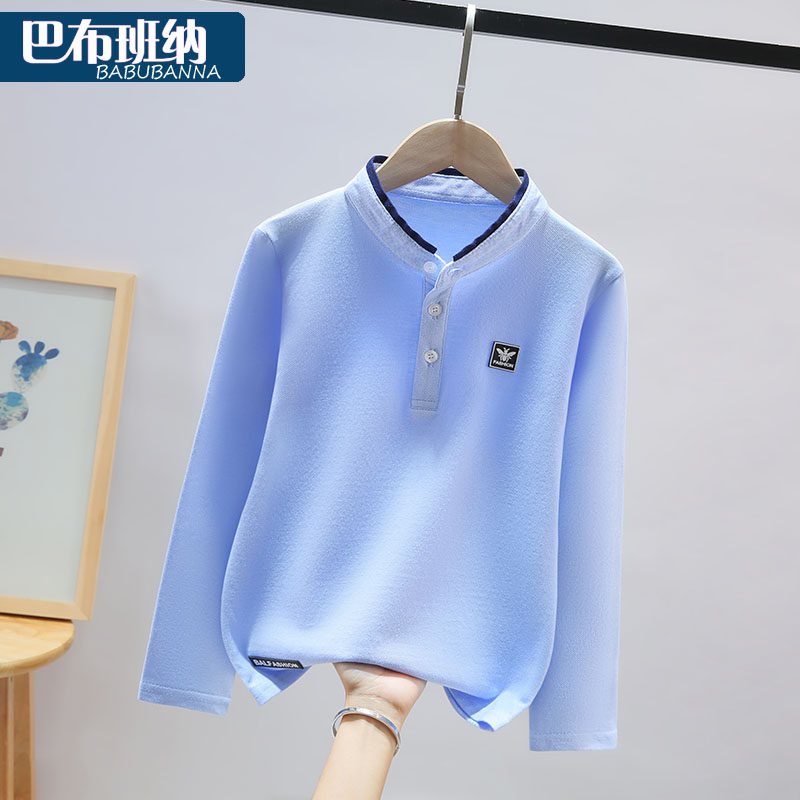 Boy's spring dress Long sleeves T-shirt 2022 new children casual blouse boy Spring and autumn CUHK Tong Shuai qi-style undershirt