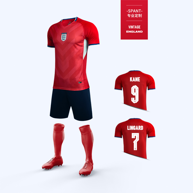 2022 England Jersey Custom Football Jersey Sports Suit Boys' Lingard Match Training Team Uniform Printed