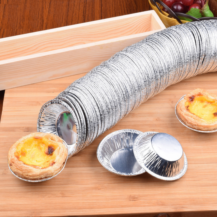 Baking utensils Cake tinfoil Disposable aluminum foil tart bottom tray Tart tray Tart cup About 250