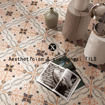 Nordic minimalist line Flower Brick Geometric Parquet Kitchen Wall Brick Toilet Genguan X Floor Tiles Retro Tile 30X30