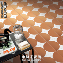 Nordic small tiles 200 Orange balcony toilet antique tile non-slip floor tiles Kitchen restaurant background wall tiles