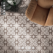 Nordic simple brown parquet tile balcony kitchen restaurant wall tile Cafe floor tile non-slip wear-resistant brick