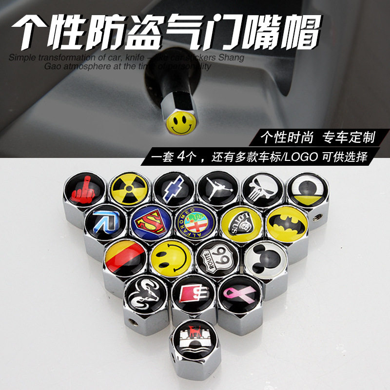 Zinc Alloy Car Tire Riser THEFT VALVE NOZZLE COVER HUB VALVE CORE TIRE CAP PERSONALITY METAL TIRE GAS NOZZLE