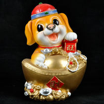 Toe pottery ornaments Taiwan dog year Piggy Bank dog pendulum savings piggy Anjia Youping Anzhong dog toe pottery