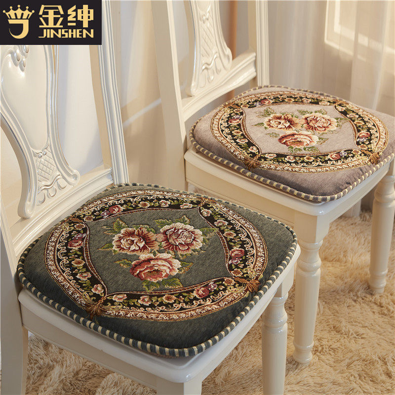 Eurostyle Dining Chair Cushion Thickened Seat Cushion Tian Garden Cloth Art Table Chair Cushion Removable Wash Stool Cushion Chair Cushion