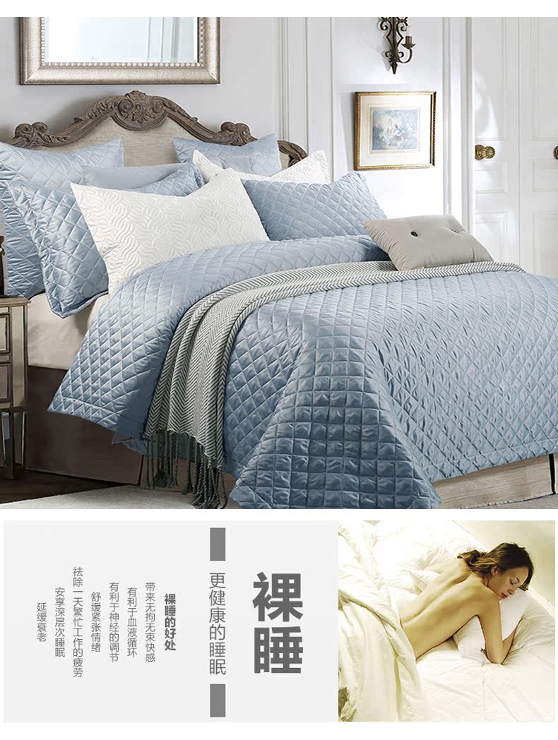 Jin Hao Châu Âu ánh sáng sang trọng mô hình phòng trải giường mùa hè mát mẻ là ba bộ quilted giường bìa mùa xuân và mùa thu bởi lõi quilting điều hòa không khí là