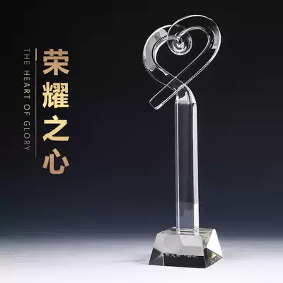 Trophy customization, love trophy, charity award production, touching China trophy customization, dedication, crystal trophy customization