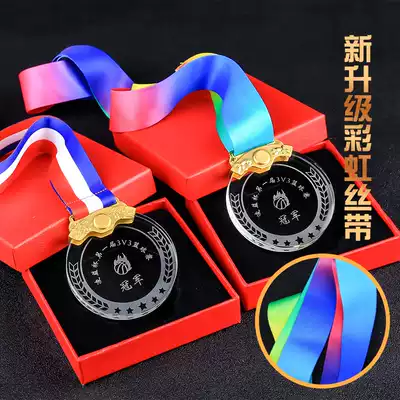Crystal medal listing custom children's student sports games competition School prizes small listing gold medal souvenir