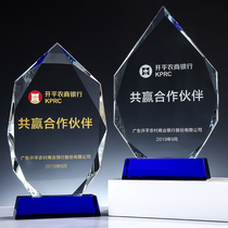 Creative Iceberg Crystal Trophy Custom Competition Medal Customized Corporate Annual Meeting Excellent Employee Award