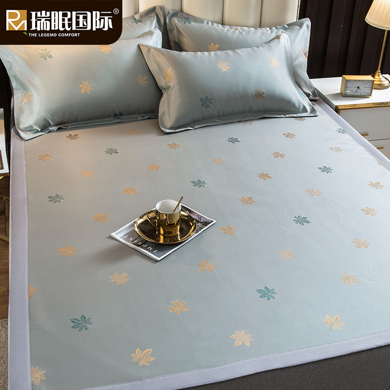 Summer Jacquard Ice Silk Cool Mat Three Sets 1 8m Bed Washable Home Honeycomb Breathable Summer Student Mat