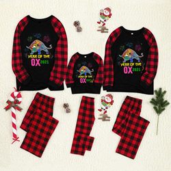 Traje de navidad a juego para padres e hijos, ropa de dormir