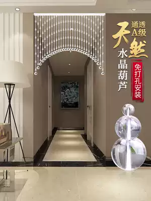 Bead curtain Natural crystal gourd bedroom curtain Powder room toilet aisle curtain New household simple crystal door curtain