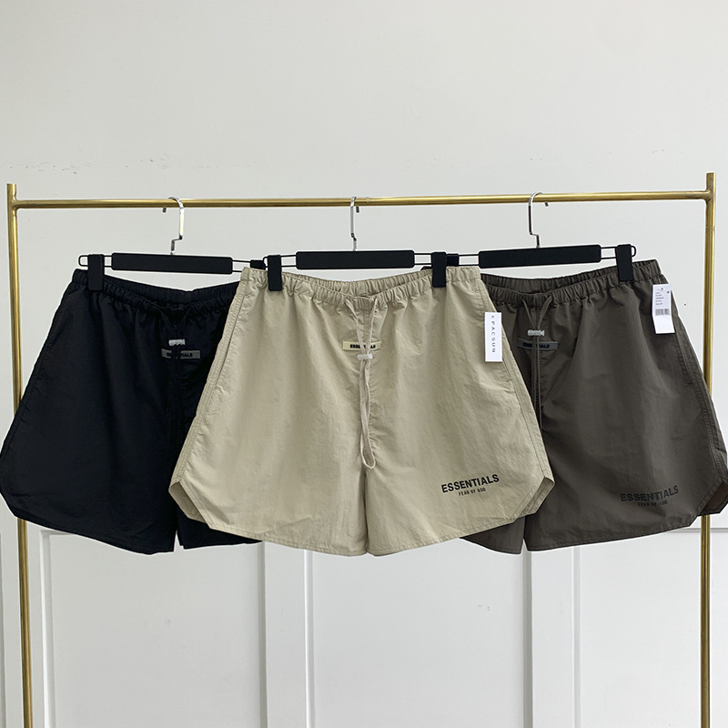 Fog Essentials Nylon Shorts Reflective High Street Five-Point Shorts for Men and Women Summer
