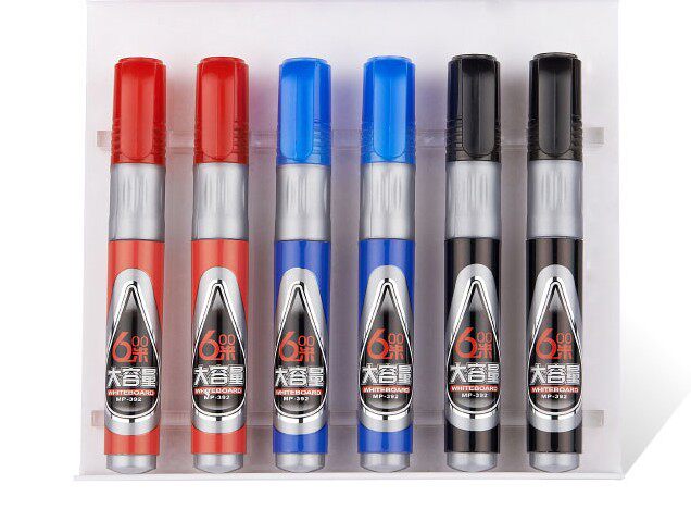 Puck white board pen MP-392 add ink large capacity white board pen red blue black three-color office supplies teaching