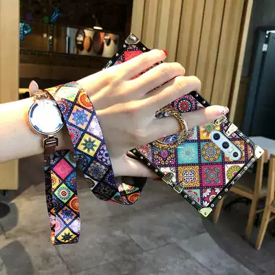 vivox27 mobile phone protective case female vivox21 i luxury Lingge totem x20 plus square silicone x23 symphony version vivoz5x lanyard x27p