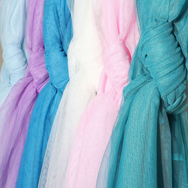 Mosquito Net Cloth Fabric Encrypted Soft Web Yarn Foreign Fashion Lace Soft Yarn Fabric Diy Play Out Clothing Mesh Eyesare buds