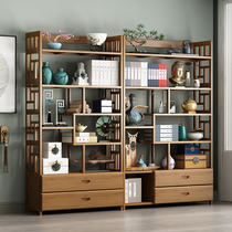 Bogu shelf solid wood Chinese style shelf display cabinet pendulum partition modern tea set tea shelf antique shelf Tipo Pavilion