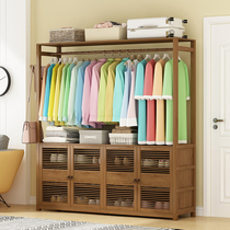 Xinghe home edge coat rack integrated shoe cabinet shoe rack floor solid wood solid storage home bedroom simple hanging hanger