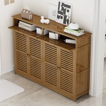 Xinghe home shoes cabinet home door simple modern door outside door shoe rack solid wood porch cabinet balcony locker