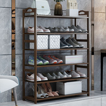 Shoe rack storage rack Simple door household indoor good-looking small multi-layer dormitory bamboo shoe cabinet Shoe storage artifact