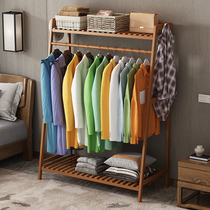 Hanger floor bedroom home simple solid wood coat rack simple indoor bamboo clothes Shelf shelf wardrobe