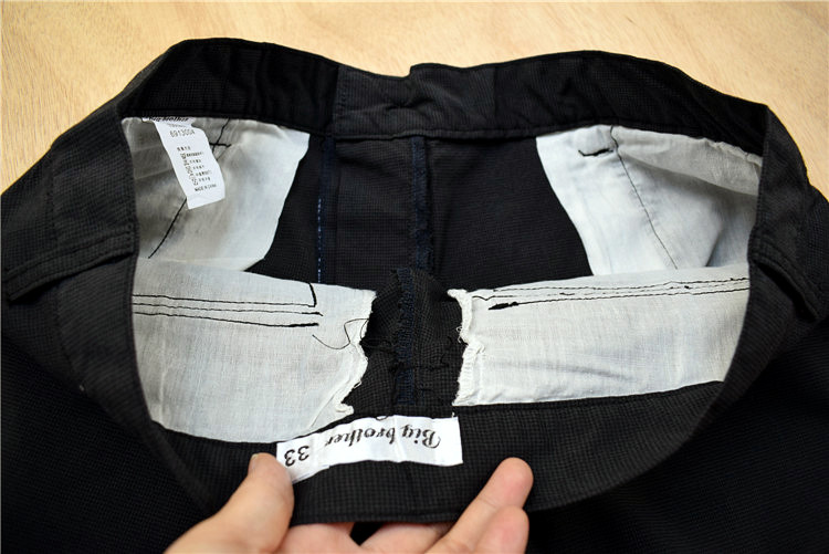 Quần nam 32-33 yard cotton lỏng thẳng phần mỏng lưới kiểm soát eo cao kinh doanh quần tây giản dị thời trang nam cao cấp