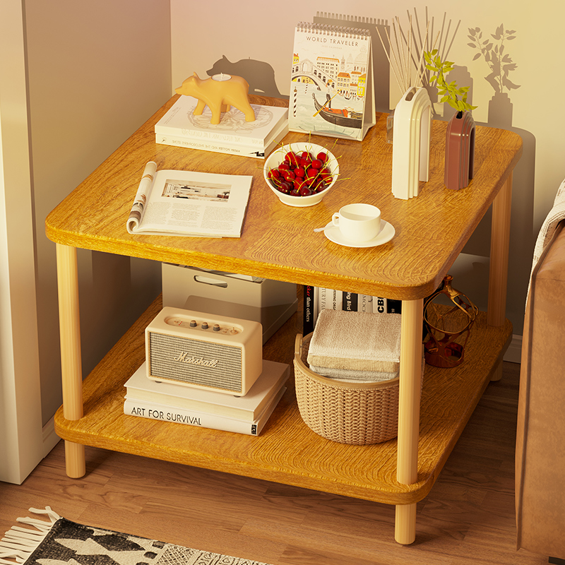 Bedside table simple modern mini small solid wood leg bedside storage storage cabinet simple bedroom bedside small cabinet