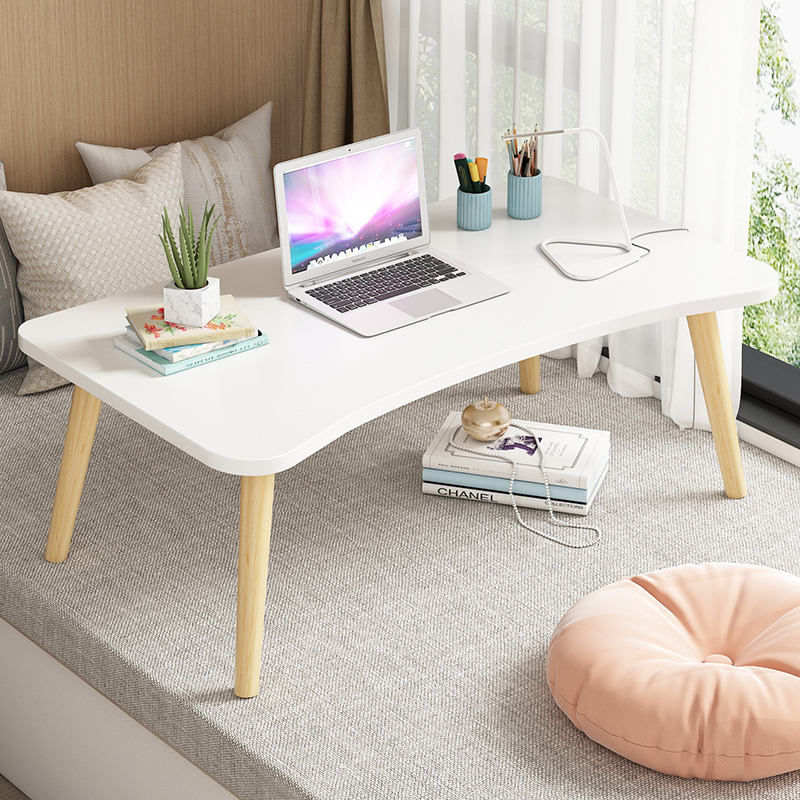 Bed Table Laptop Solid Wood Legs Home Small Table Board Dorm Room With College Student Writing Learning God