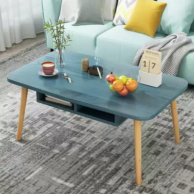 Nordic creative coffee table ins style solid wood simple coffee table small apartment low table easy to install living room modern side