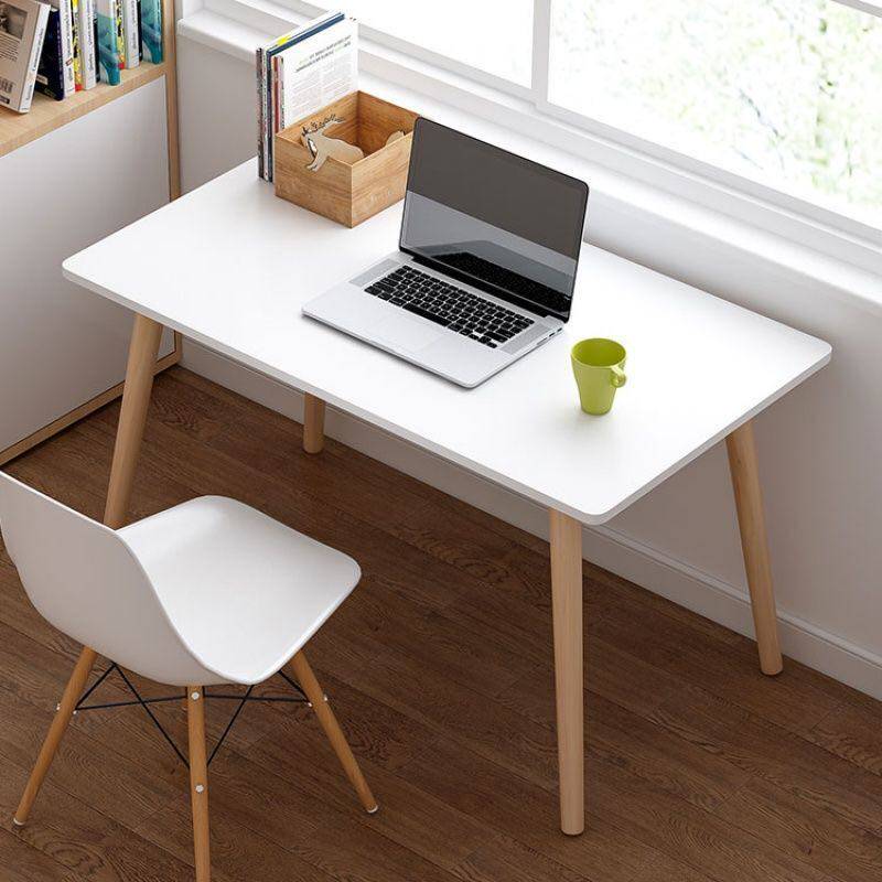 Desk Nordic minimalist modern computer desk ins solid wood legs desktop table bedroom home table student desk