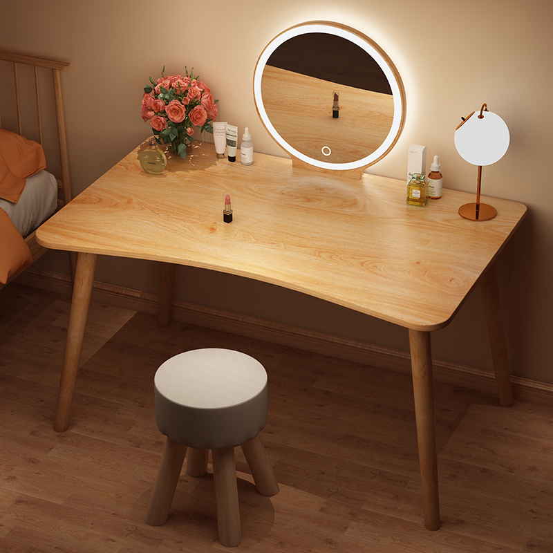 Makeup Desk Bedroom Modern Light Lavish Internet Red Containing Integrated Table Ins Makeup Table Small Family Type Nordic Makeup Table
