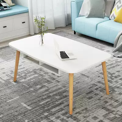 ins style creative coffee table solid wood Nordic coffee table small apartment simple low table easy to install living room modern side