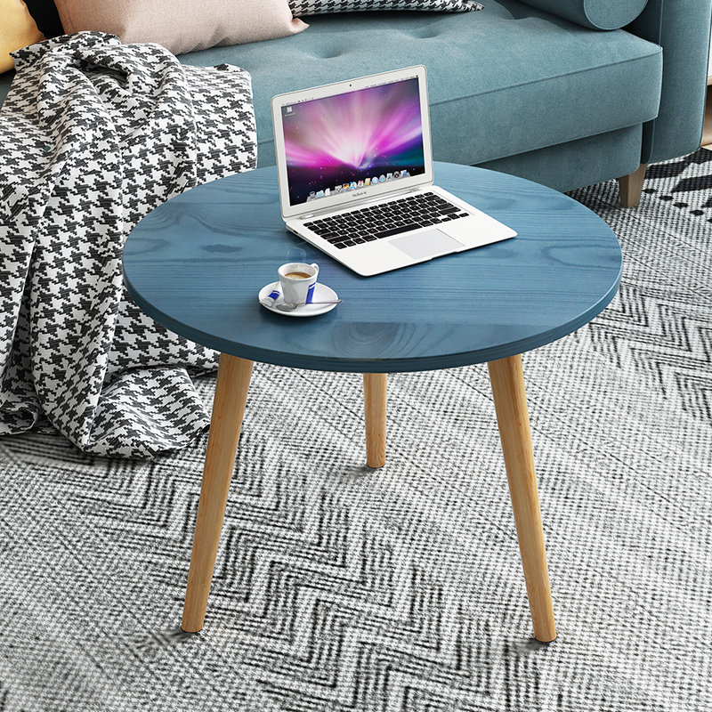 Nordic Mini small tea table small round table solid wood leg minimalist living-room small family modern casual dins dwarf table