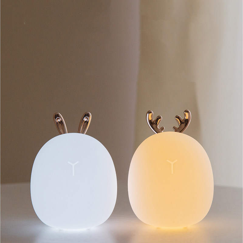 Meng rabbit deer silicone night light shake sound with practical personality girl heart cute girl best friend birthday gift
