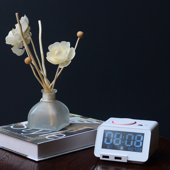 Beauty time C1 electronic alarm clock bedroom mute bulimia Multi-function Bluetooth speaker thermometer hotel the same big ring