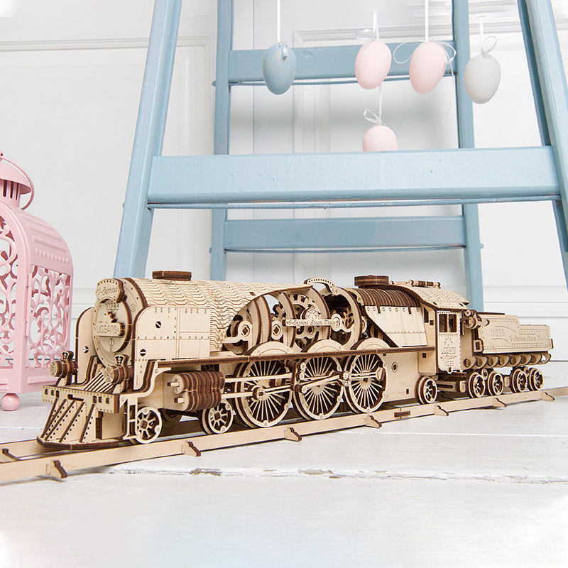 UGEARS Wood Mechanical Transmission Assembly Model Train Adults Hand High Difficulty Creative Toys in Ukraine