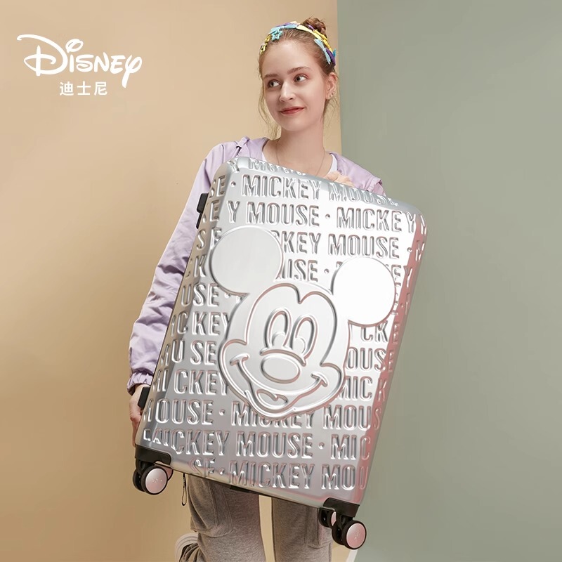 Disney 24inch Large Capacity Suitcase for Women, Mickey Collaboration Suitcase, 20inch Carry-On Trolley Case, Cute