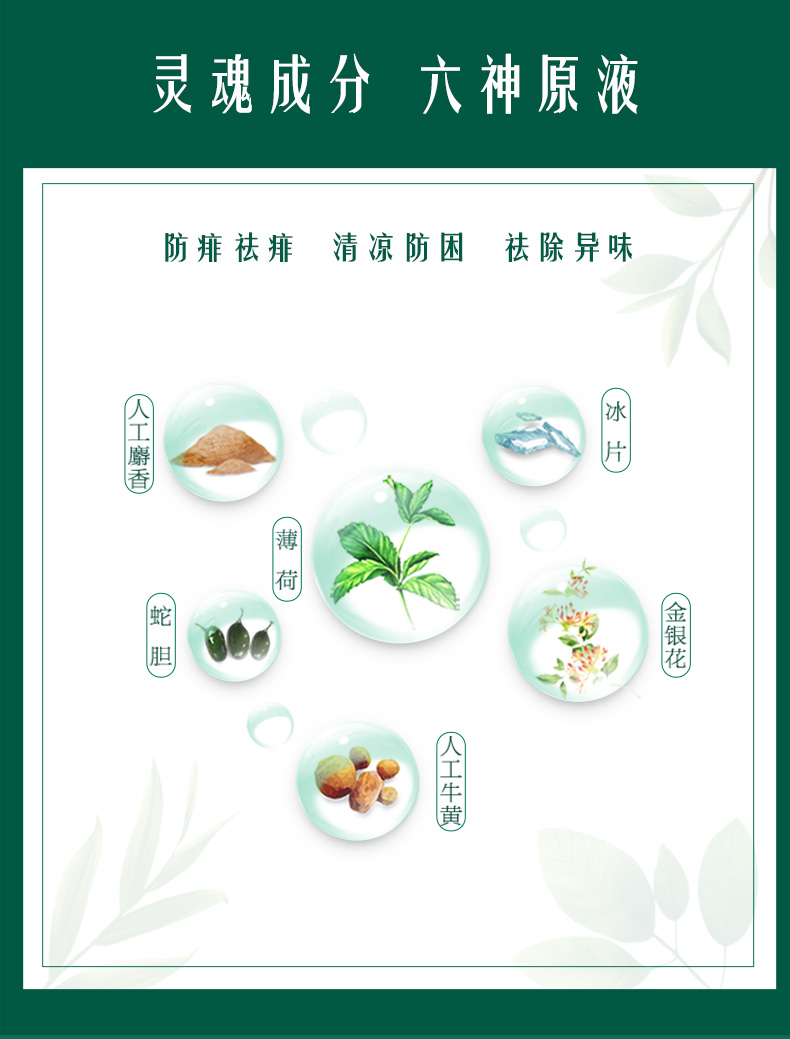 六神 30周年纪念款 经典花露水 195ml*5瓶 图4