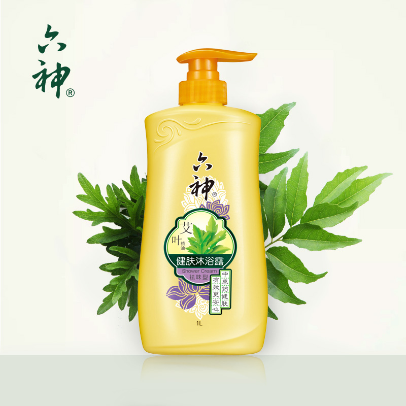 Liushen Artemisia Artemisiae Healthy Body Shower Gel (Deodor Type) 200ml 450ml 750ml 1L Cooling Shower Lotion