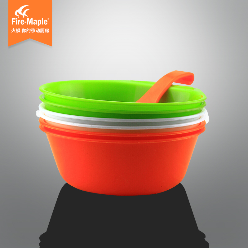 Fire Maple Camping Bowl Wild Cooking 6 Bowls 1 Spoon Wild PP Bowl Wild Dining Bowl Suit Outdoor Cutlery Plastic Bowl