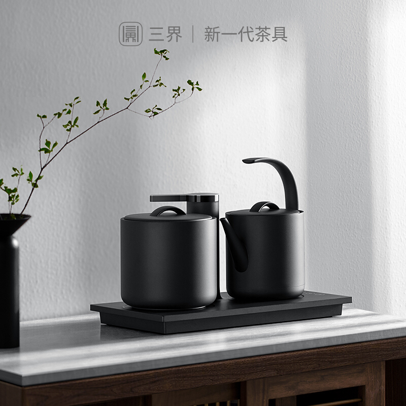 Triplete Tea Electric Automatic Water and Electric kettle embedded three - in - one stainless steel boiled teapot