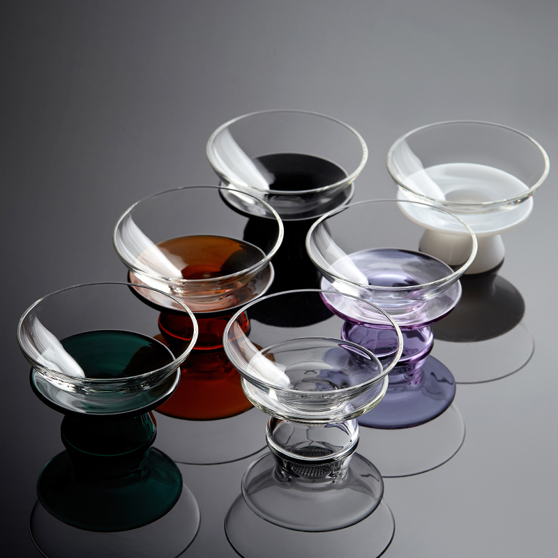 Xinyu handmade heat-resistant glass perforated tea strainer mesh tea strainer tea filter funnel tea slag separator Kung Fu tea ceremony