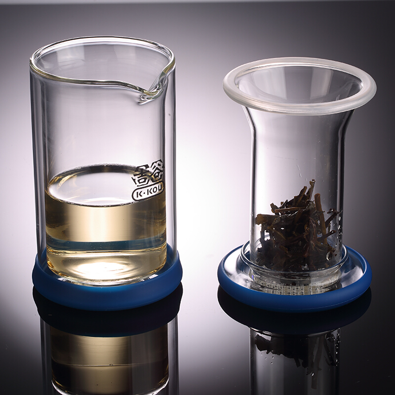 Yoshiya TY06 Imports High Boron Silicon High Temperature Resistant Glass Double Liner With Filter Tea Water Separation Black Tea Bubble